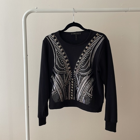 BCBG Black Jeweled Sweater - Picture 4 of 6